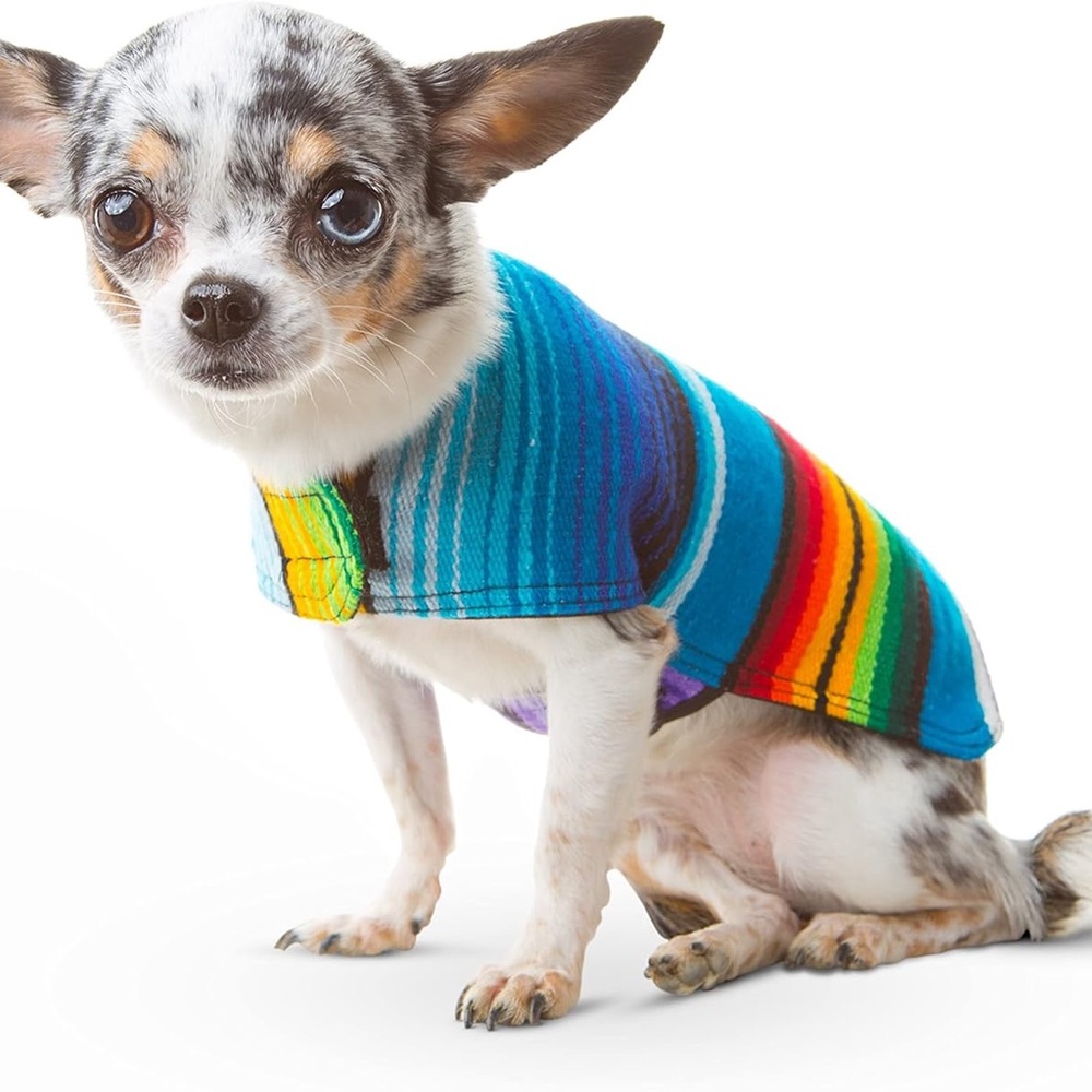 Dog poncho - dog coat - authentic Mexican blanket